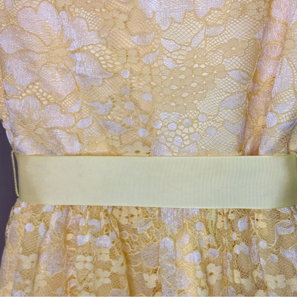 Place Yellow Lace Kids Formal Dress - Picture 7 of 10